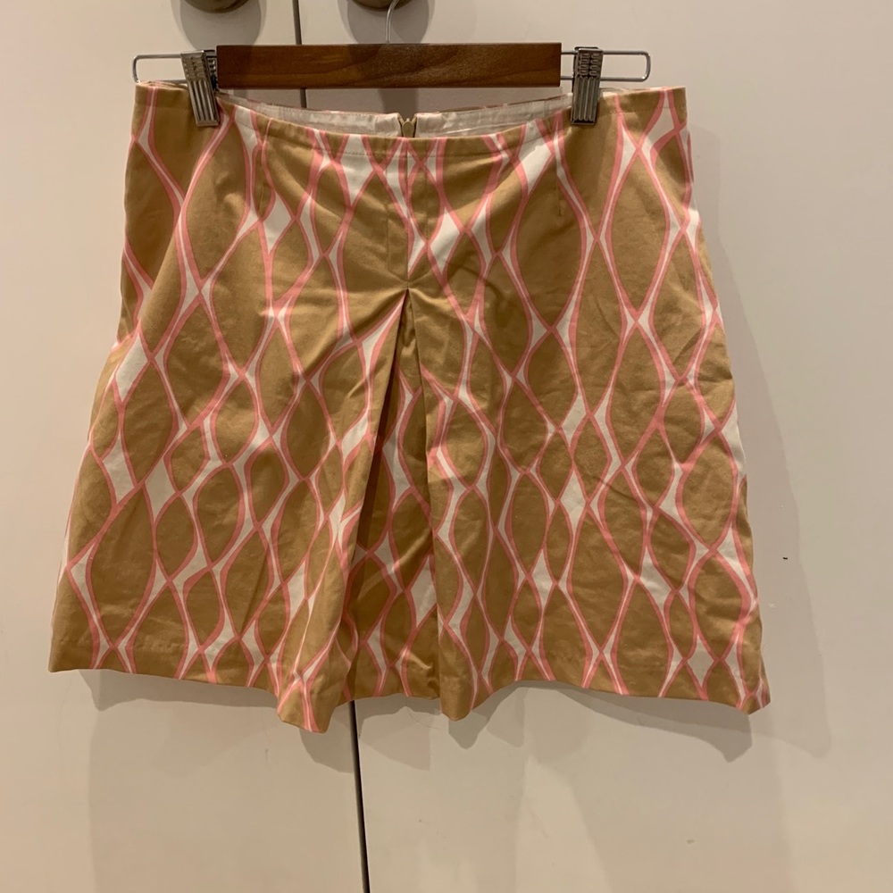 Trina Turk Tan Pleated Skirt